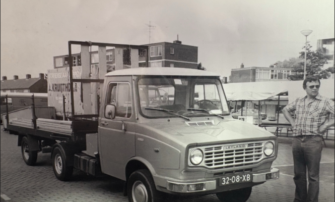 Oude foto van Arie Visser, oprichter bedrijf.
